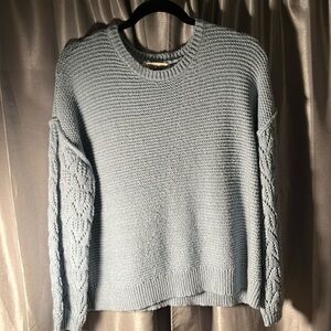 Periwinkle cable knit sweater